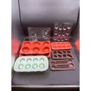 Lot of 7 Fall and Easter Candy Trays – Silicone and Plastic (Used)